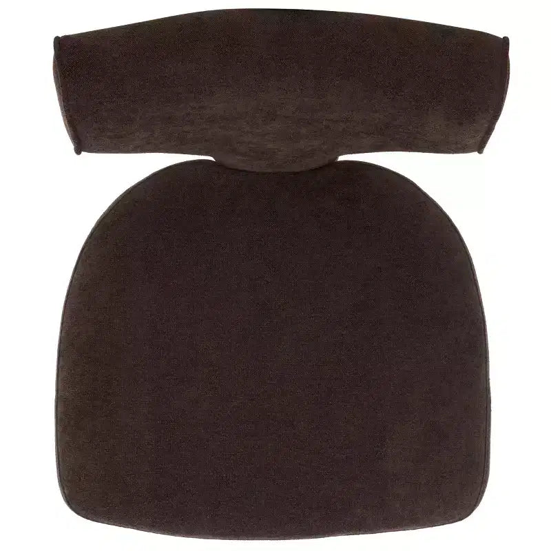 Linen Upholstered Accent Chair - Armless, Wood Frame, Warm Brown
