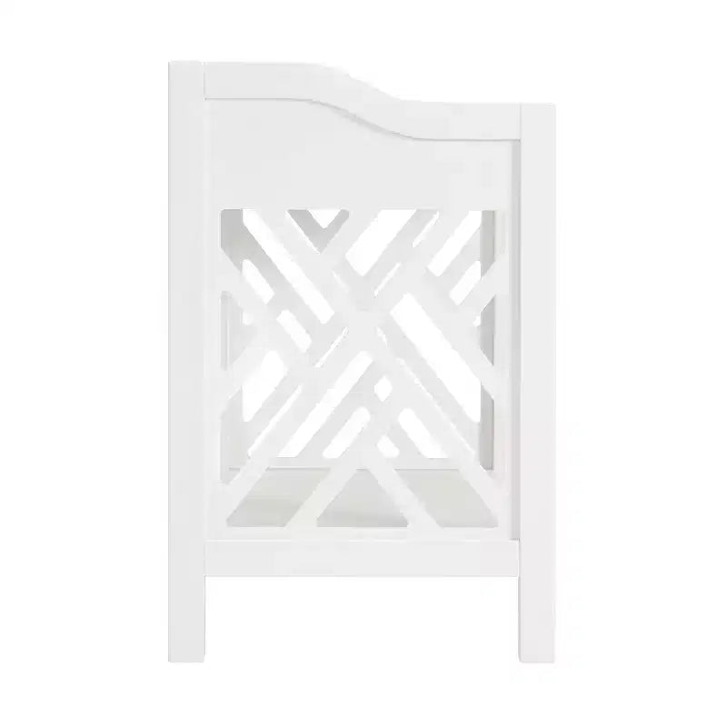 Coventry Bench with Cushion White - Alaterre Furniture: Rectangle Upholstered Wood Frame, Polyester Textile, Spot Clean