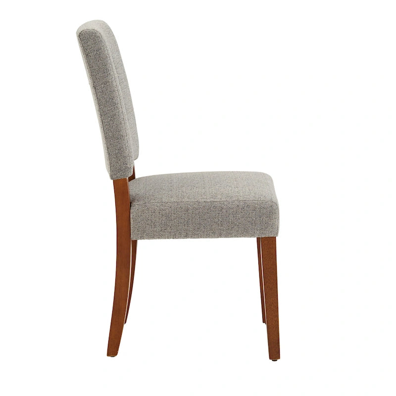 Upholstered Fabric Keyhole Dining Chair