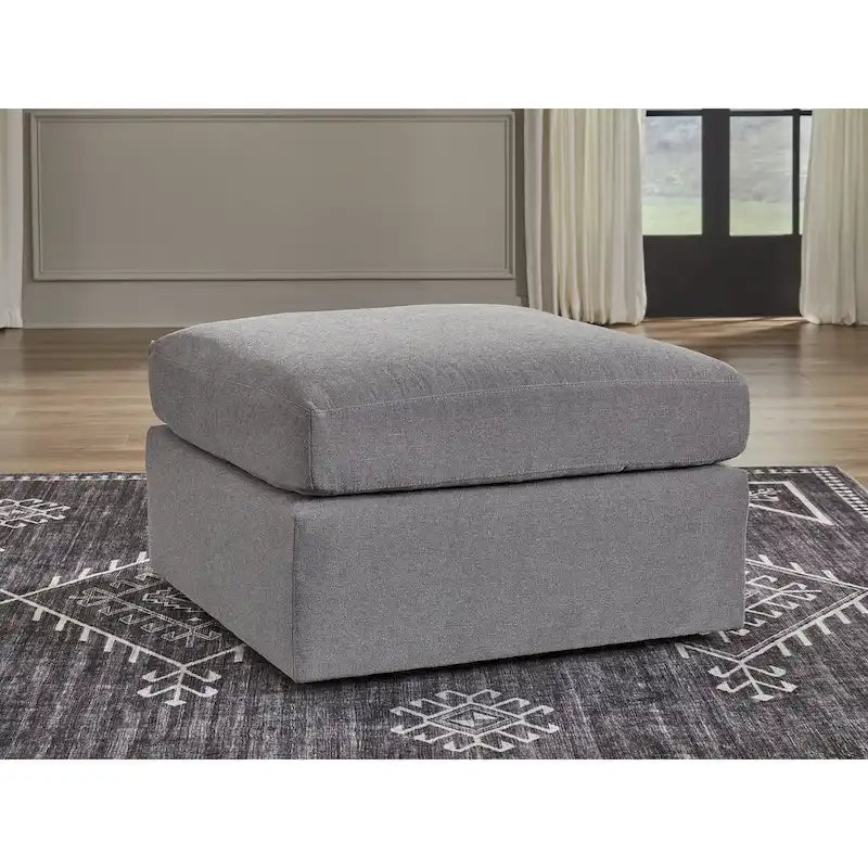 Dark Gray Oversized Accent Ottoman for Living Room