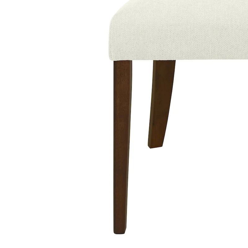 Modern Upholstered Dining Chair Set of 2 with Open-Back Design