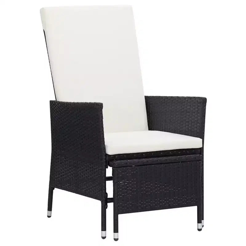 vidaXL Patio Furniture Set 2 Piece Sofa Chair with Coffee Table Poly Rattan
