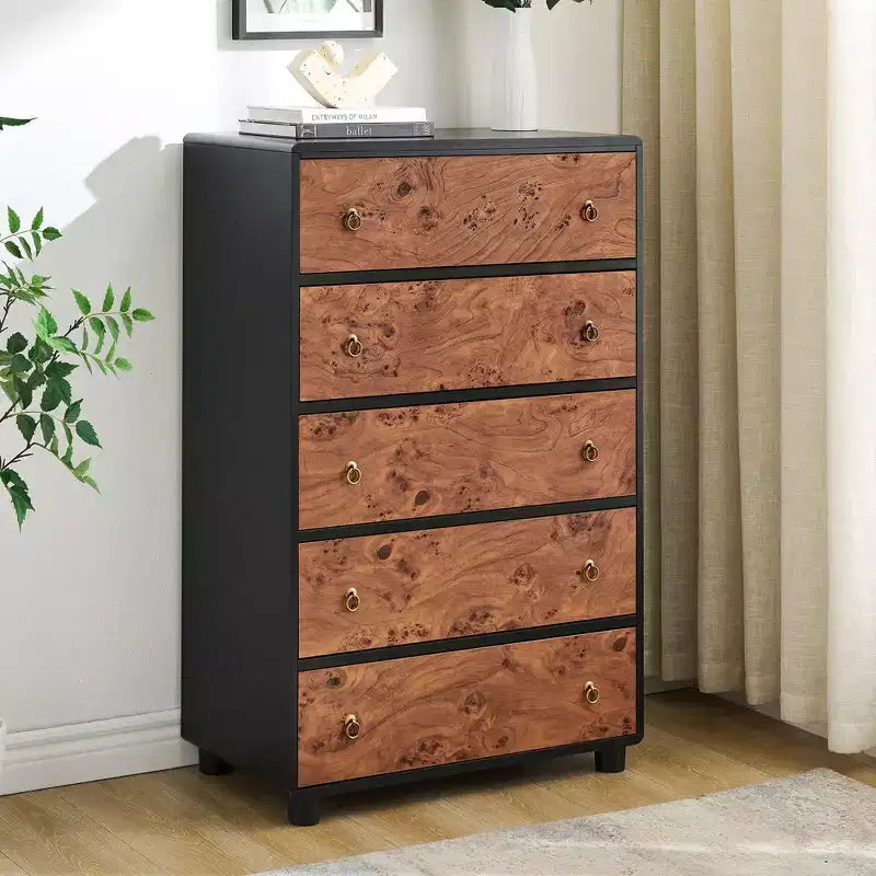 Modern Wooden Dresser with Drawers - Natural Oak Finish