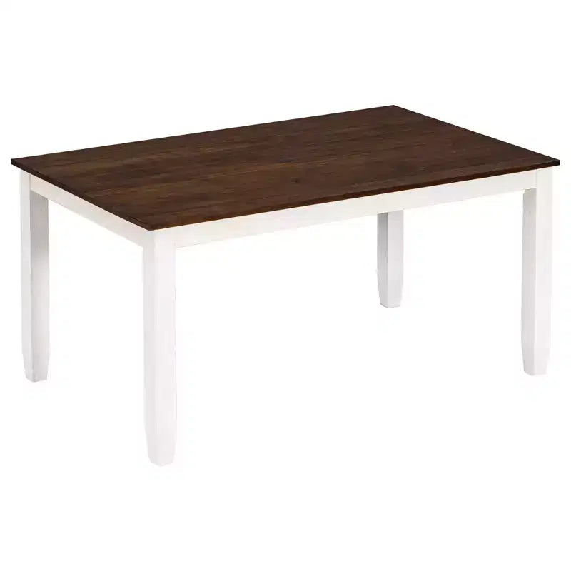 6 PCS Rustic Wood Dining Table Set, Rectangular Table with 4 Chairs & Bench-ModernLuxe