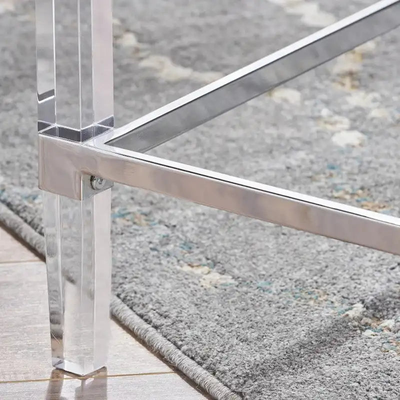Modern Rectangle Tempered Glass Coffee Table