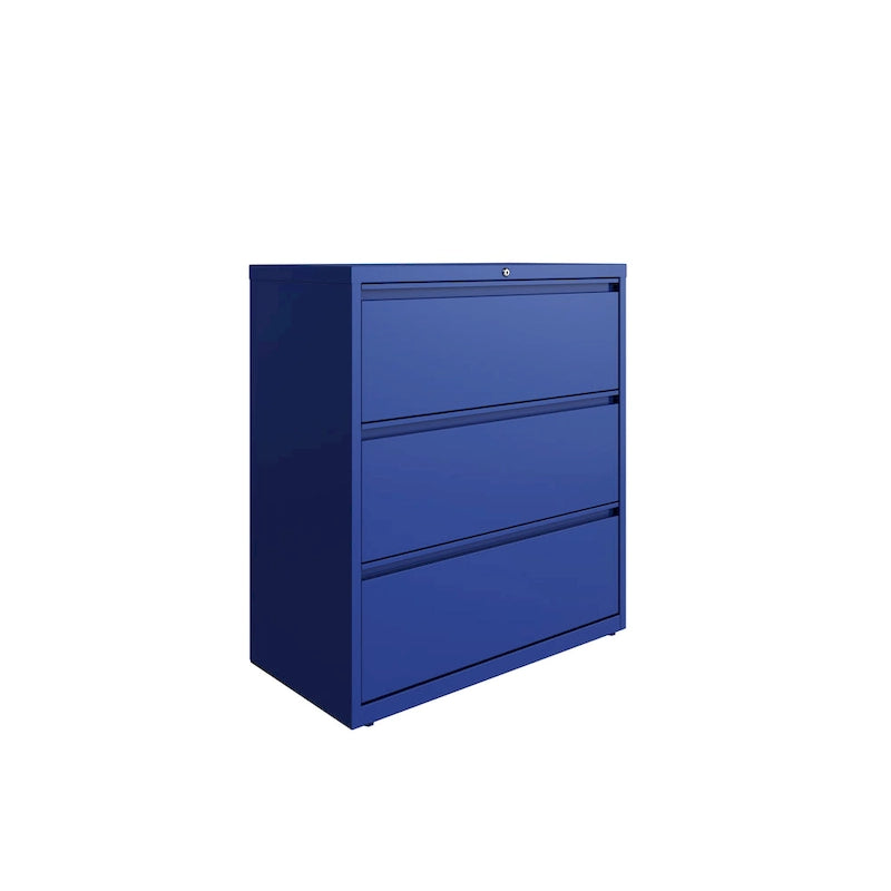 36-inch wide three-drawer chest of drawers, classic blue