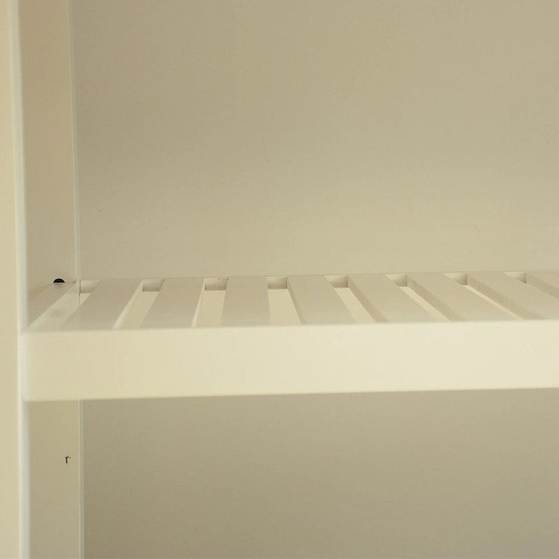 Rolling Kitchen Cart with Natural Wood Top 2 Open Shelves and Towel Rack