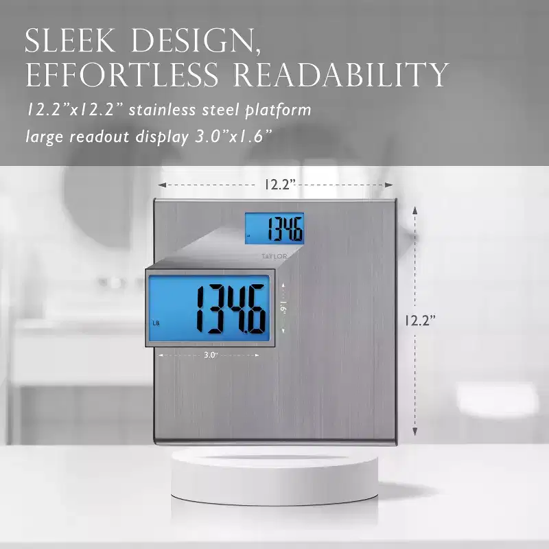 Digital Thin Stainless Steel Bathroom Scale - Taylor