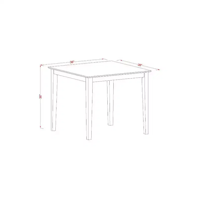 Counter Height Dining Set - 3 Piece Table & Chairs - Linen Upholstered Pub Table - 36x36 Inch Mahogany