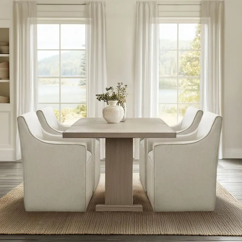 Dining Arm Chair with Casters