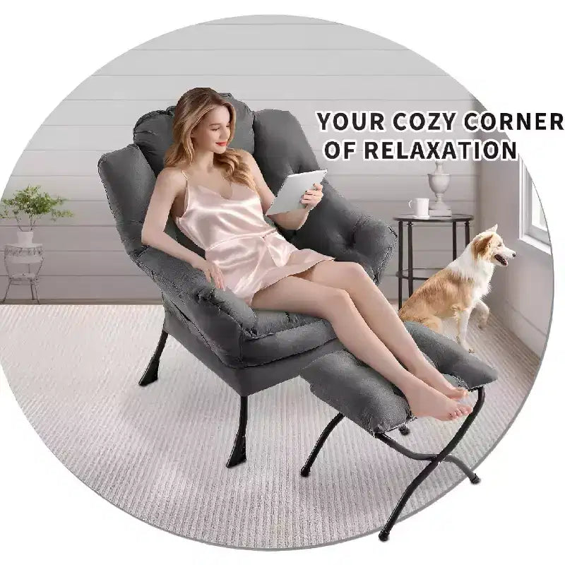 Modern Lounge Chair - Slim Profile Armchair for Small Spaces
