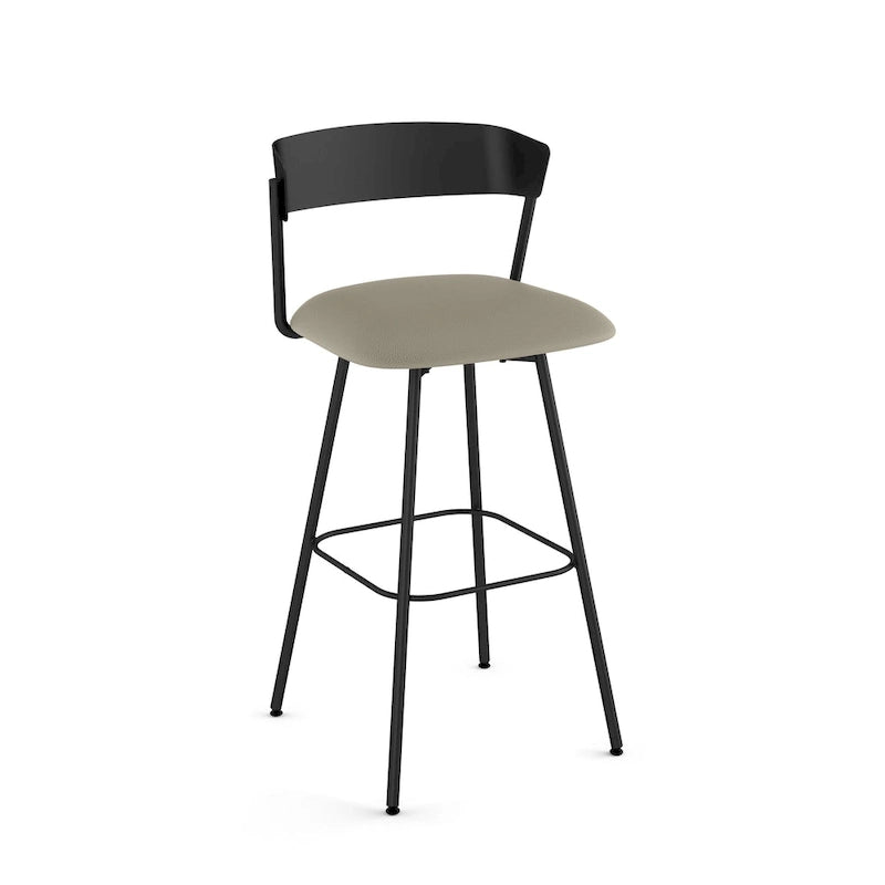 Metal Swivel Stool with Upholstered Seat | Counter & Bar Height