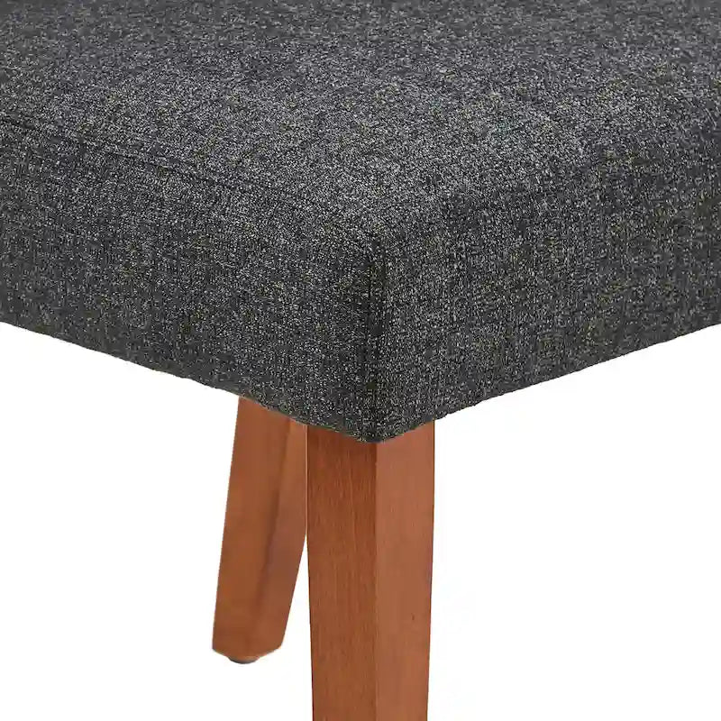 Upholstered Fabric Keyhole Dining Chair