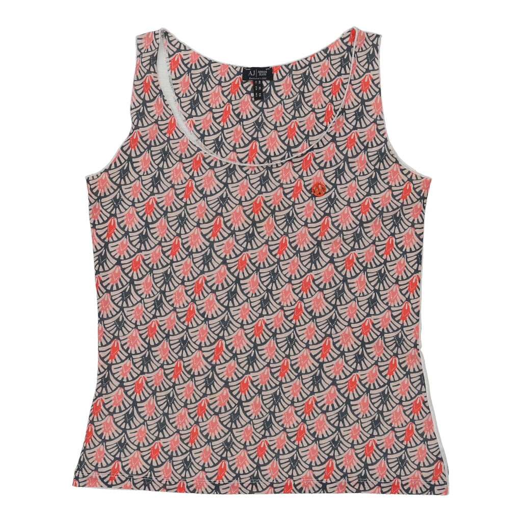 Graphic Vest XL Pink Cotton Blend Women's