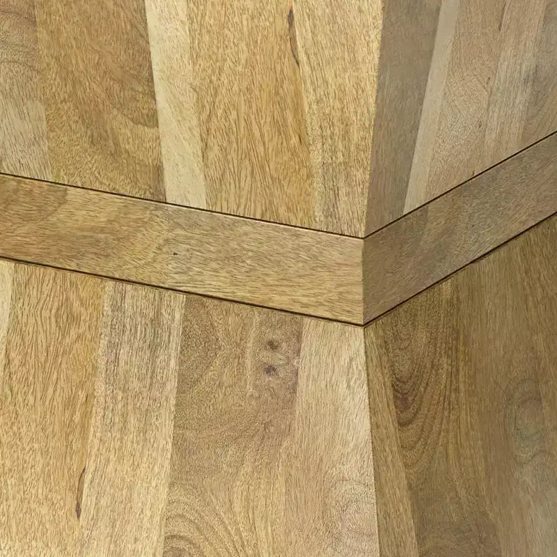 Mango Wood Square Side Table – Natural Finish