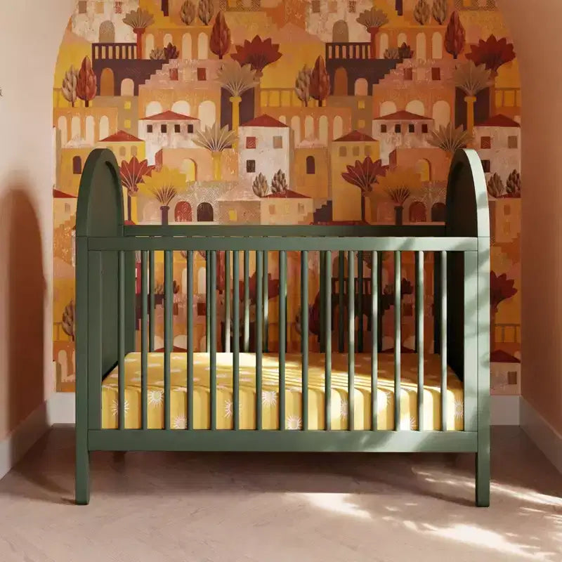 Boho Cane 3-in-1 Convertible Crib with Toddler Bed Conversion Kit