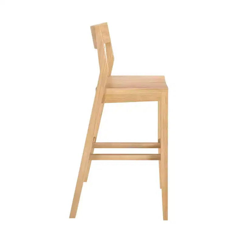 44 Solid Wood Counter Height Dining Chair for Kitchen Island and Breakfast Bar