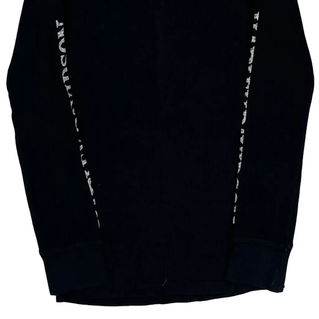 Women's Black Cotton Long Sleeve T-Shirt Regular Fit Round Neck Casual