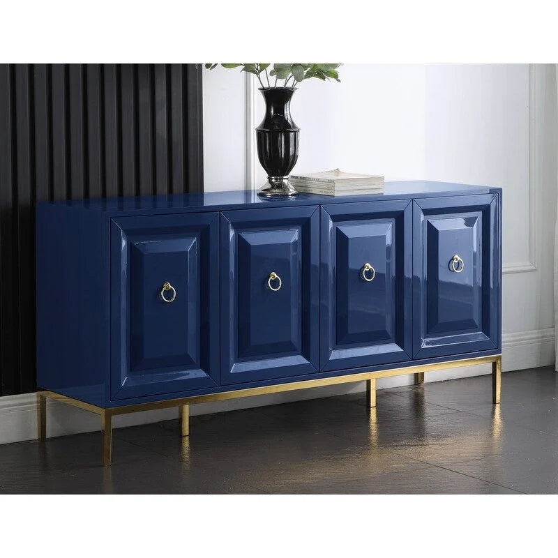 65 in. Lacquered 4-Door 1-Drawer Sideboard