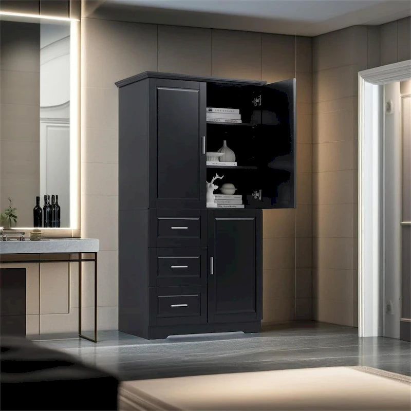 Tall and Wide Storage Cabinet with Doors