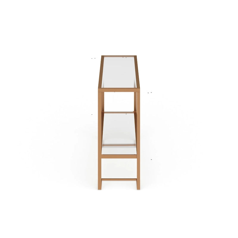 SEI Furniture Grant Glam Gold Matte Finish Console Table