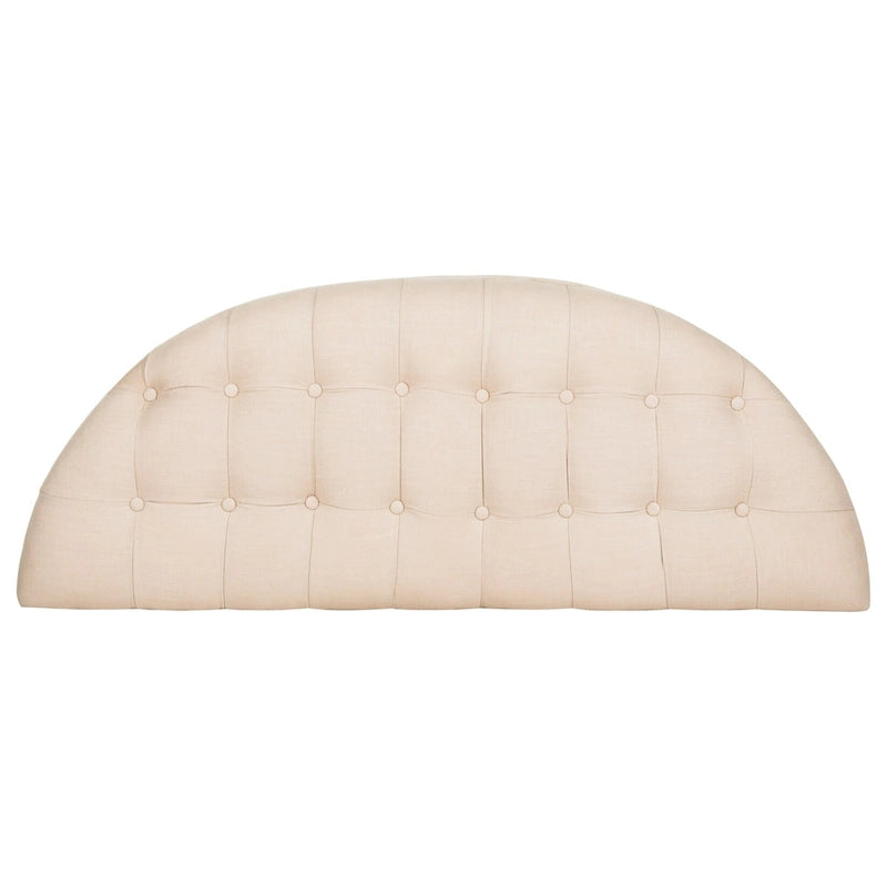 Rustic Semi-Circle Upholstered Bench with Wood Legs