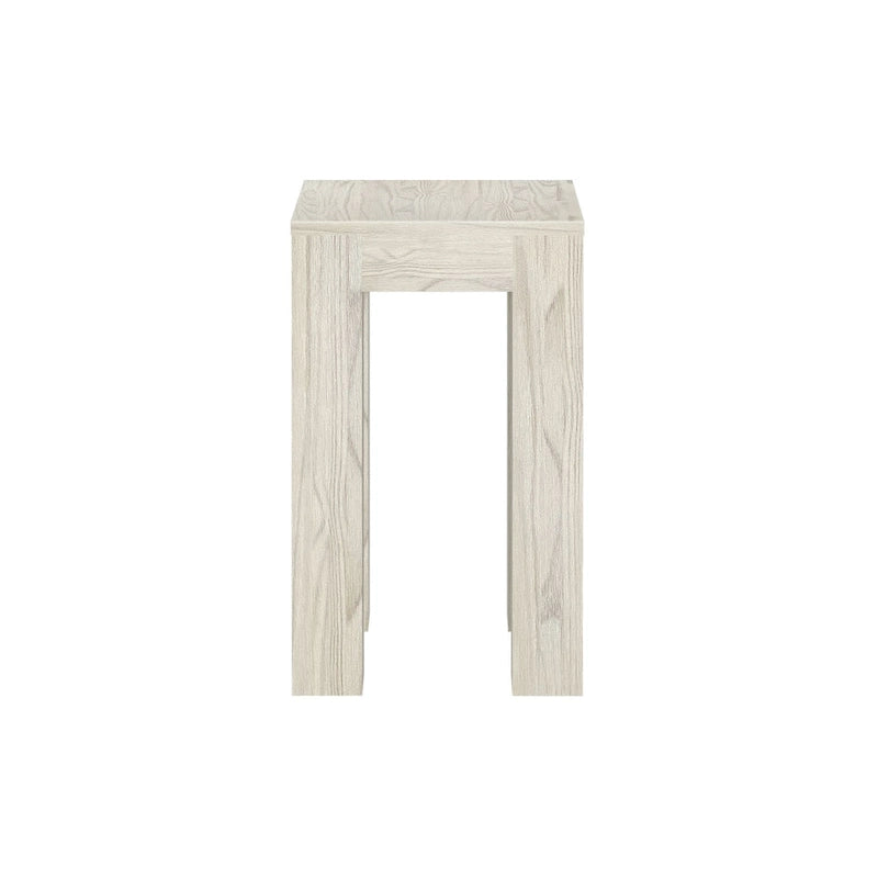 Modern Rectangular Solid Pine Wood Side Table with Wirebrush Finish