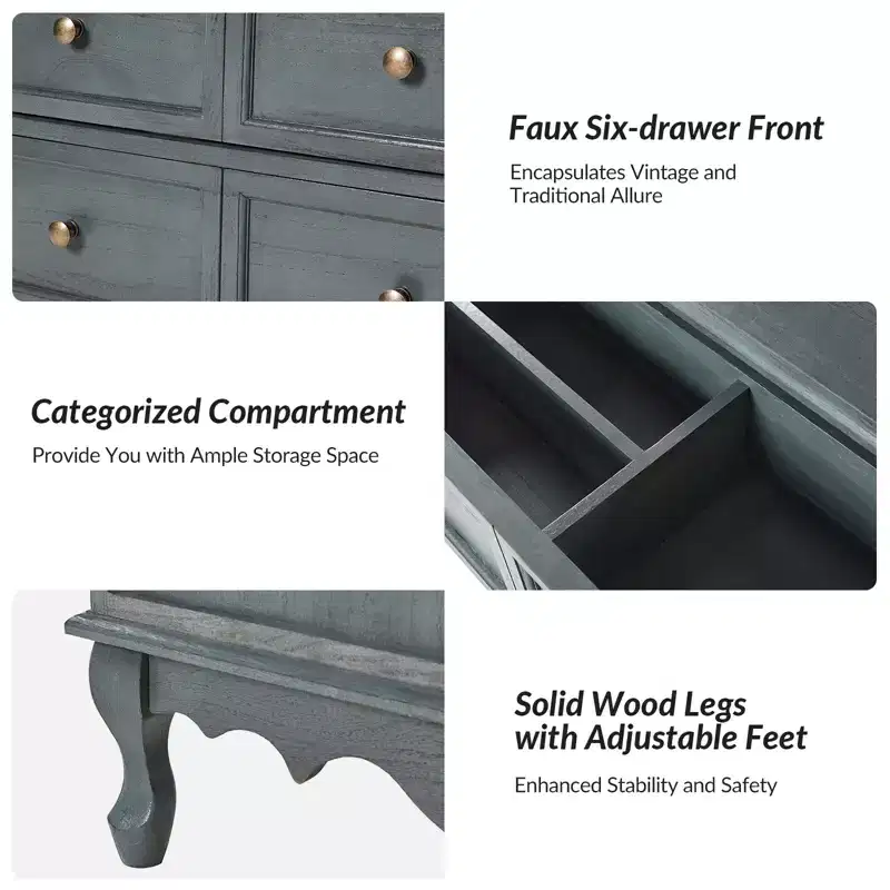 Set of 2 Galatea 32'' Traditional Solid Wood 3 - Drawer Accent Chest with Charging Station | HULALA HOME