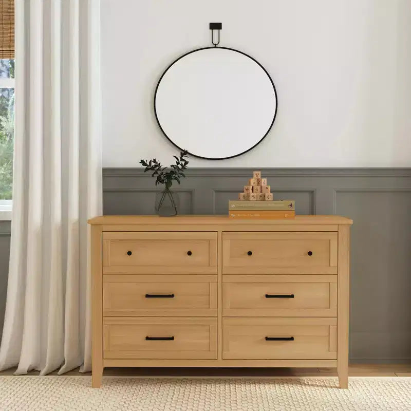 6-Drawer Nursery Dresser -Pine Wood