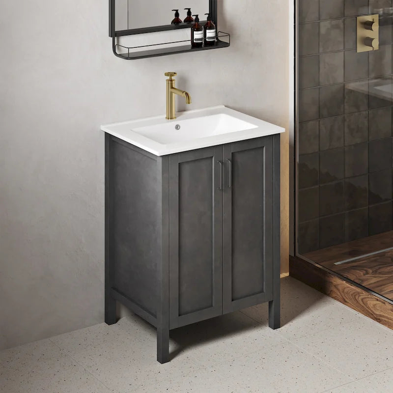 24 Bathroom Vanity in Matte Black