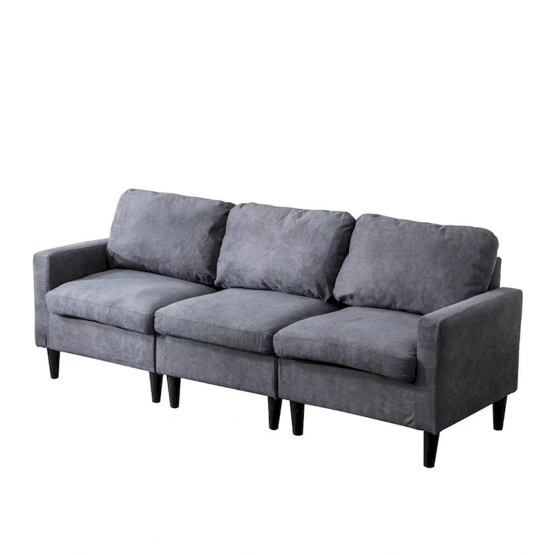 Convertible Sofa Couch with Cushioned Seat and Wooden Legs
