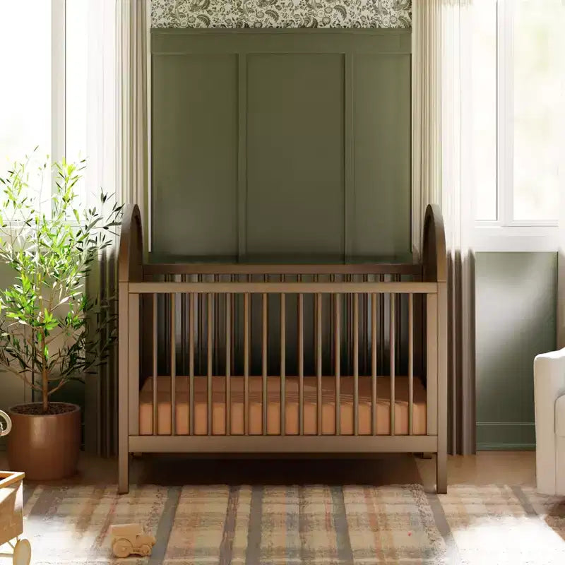 Boho Cane 3-in-1 Convertible Crib with Toddler Bed Conversion Kit