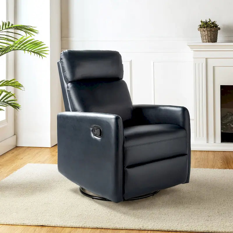 Manual Swivel Recliner with Metal Base