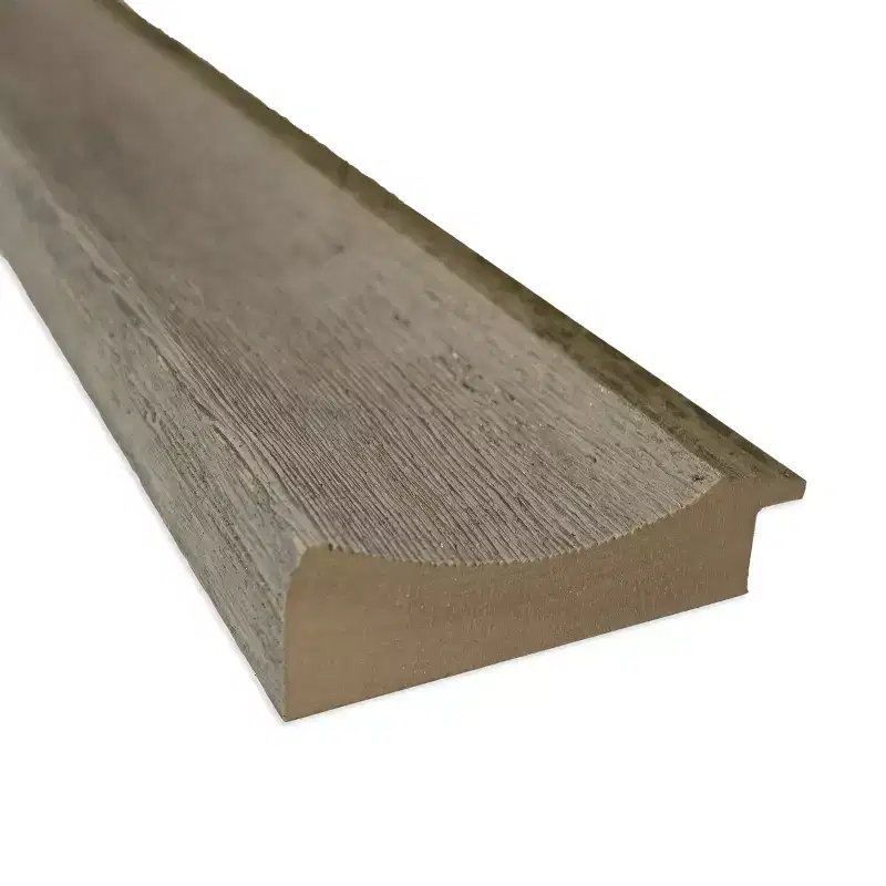 Amanti Art Driftwood Tan Petite Bevel Wood Bathroom Wall Mirror 28.75 x 22.75 in.