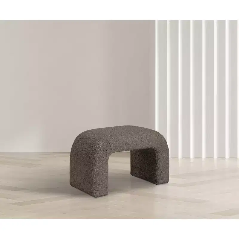 Meridian Furniture,Niagara Boucle Fabric Bench