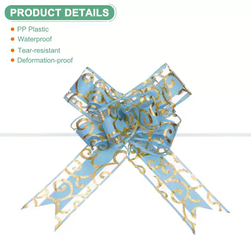 Unique Bargains Plastic Waterproof Tear-Resistant Deformation-Proof Ribbon Pull Bows 20 Pcs