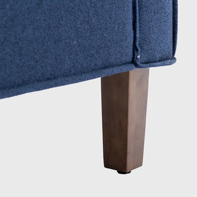 Mid-Century Modern Club Accent Chair with Tufted Back and Round Arms