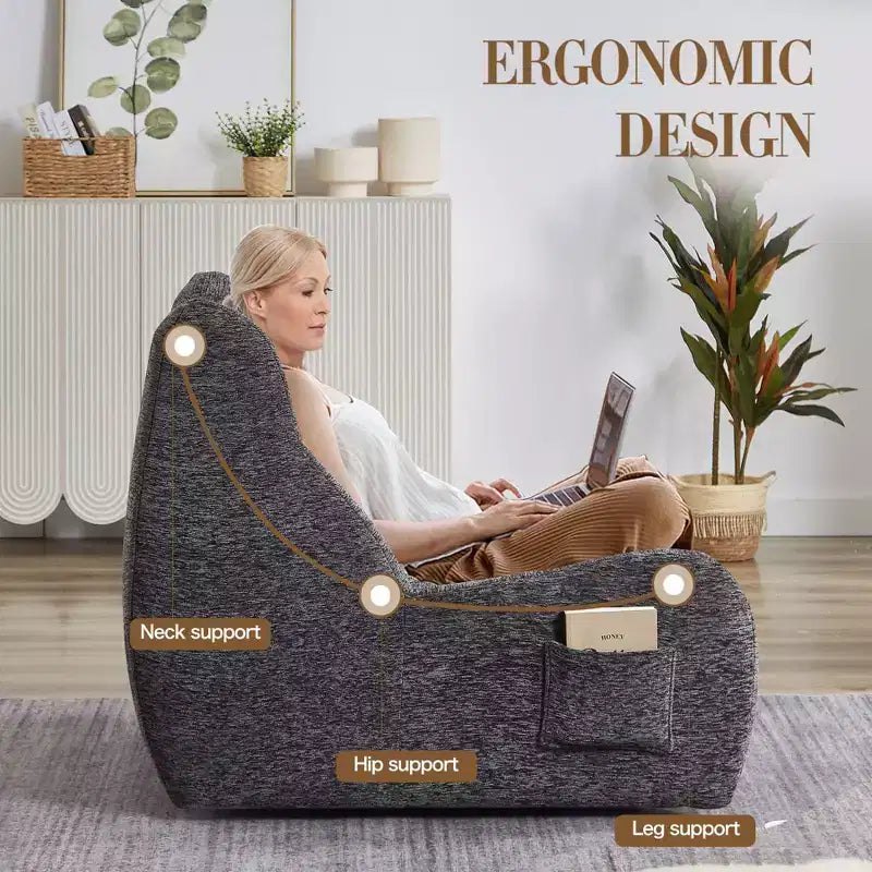 Giant Bean Bag Chair with Arms