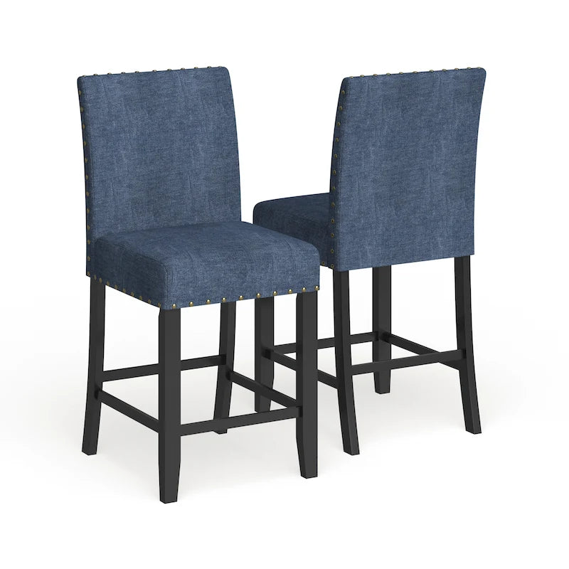 Contemporary Fabric Stool, 25 Inch Counter Height