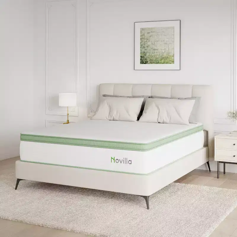 12 Inch Medium Firm Hybrid Memory Foam and Coil Blend Mattress in a Box, Motion Isolation