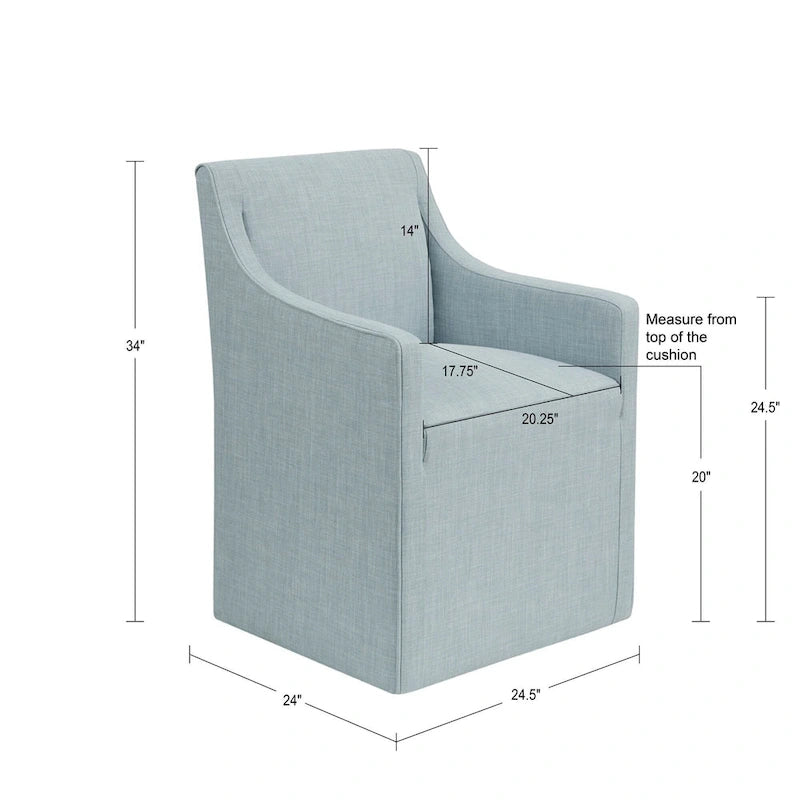 Dining Arm Chair with Casters