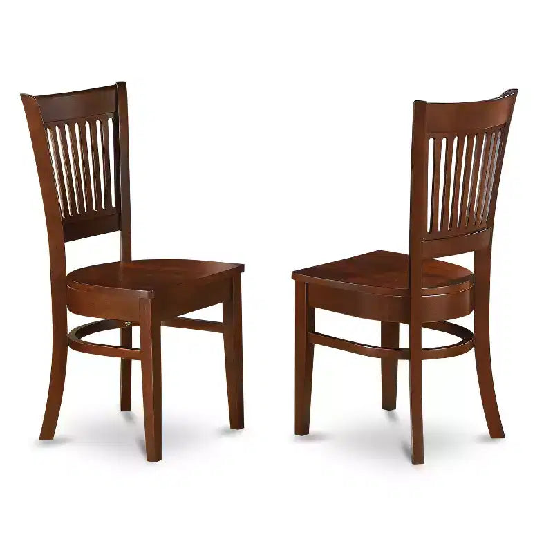 HomeStock Dining Table Set With Butterfly Leaf & 4 Linen Chairs - Espresso Finish