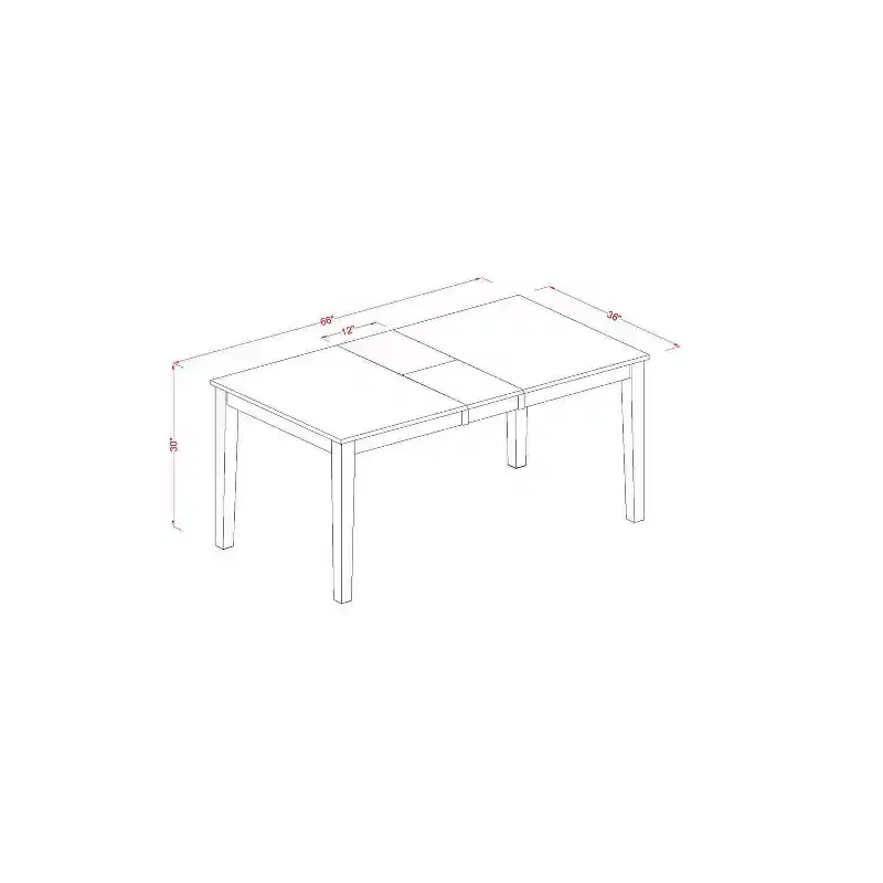 HomeStock 7-Piece Rectangle Black and Cherry Finish Solid Wood Top Dining Table with 6 Chairs
