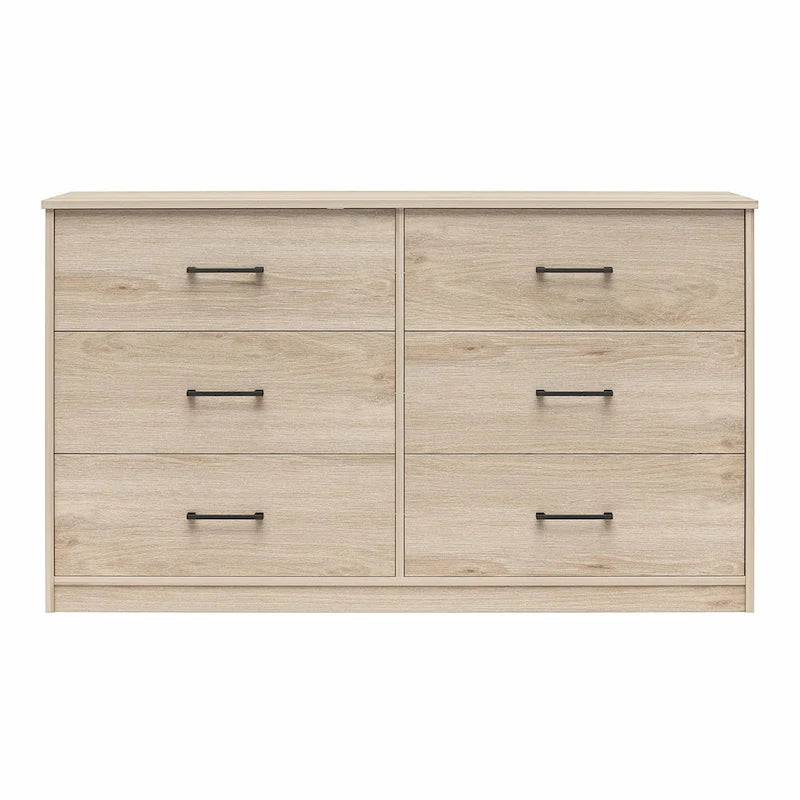 Wide 6-Drawer Dresser with Laminate Finish