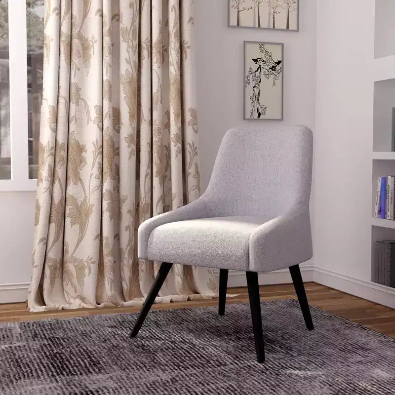 Upholstered Guest Chair with Metal Frame and Lumbar Support