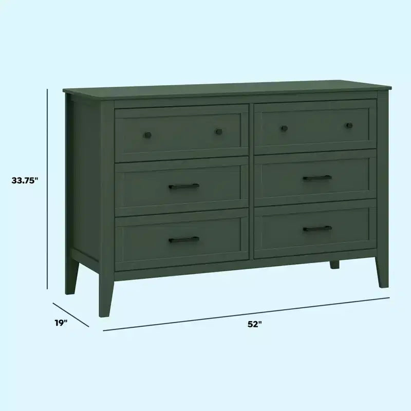 6-Drawer Nursery Dresser -Pine Wood