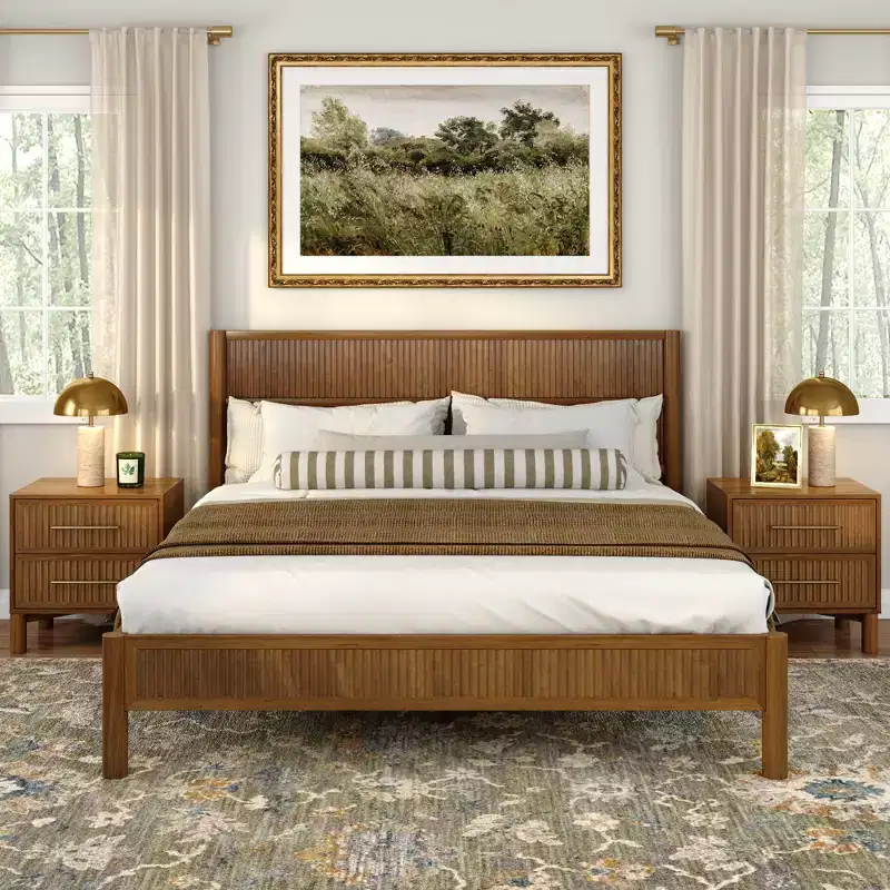 Sera Fluted King Bed