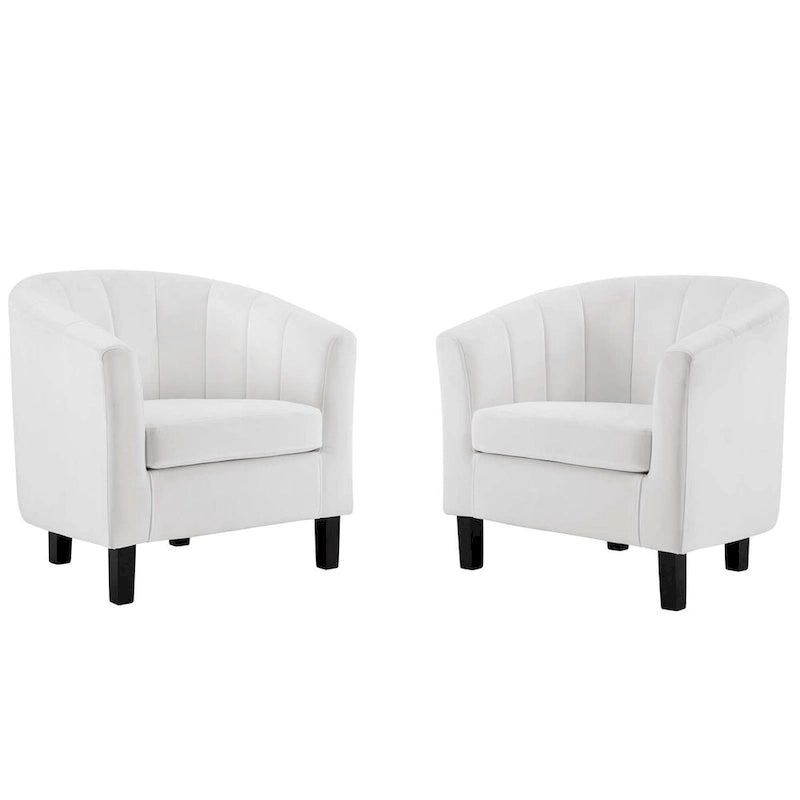 Channel Tufted Velvet Armchair
