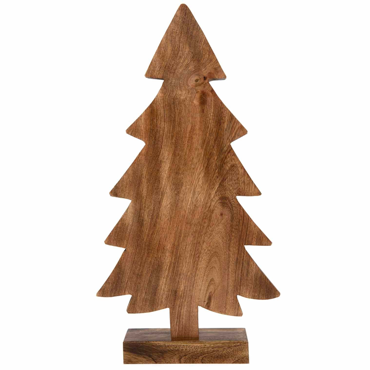 Carved Mango Wood Christmas Tree, Large
