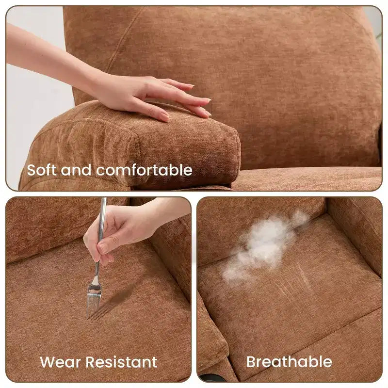 360 Swivel Rocker Recliner Chair with Massage and Heat